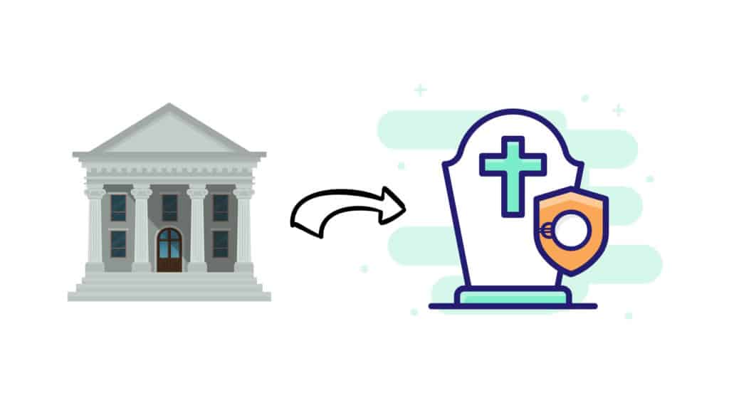 banque paye frais obsèques illustration