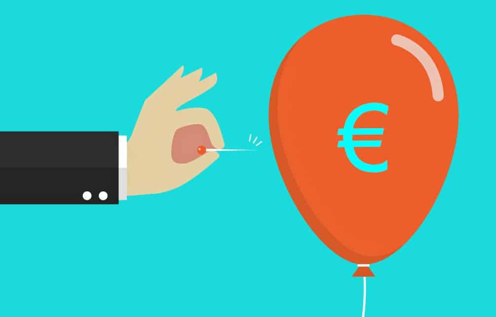 Illustration Ballon D'euro Percé Par Une Aiguille