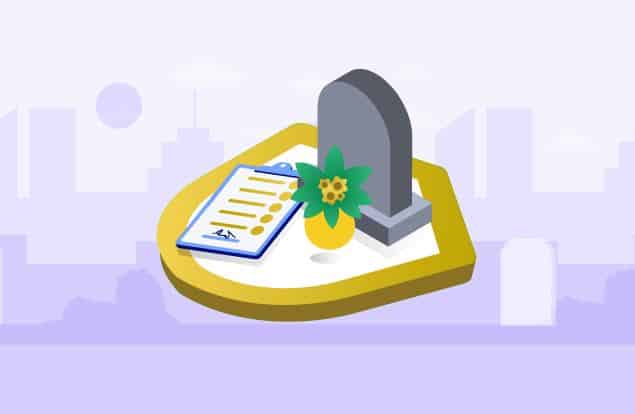 Illustration Cercueil Argent Contrat En Capital